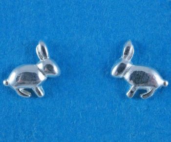 Silver Rabbit Stud Earrings