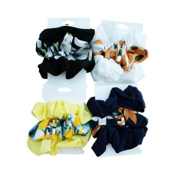 Assorted Chiffon Floral Scrunchies (Approx 54p Per Card)