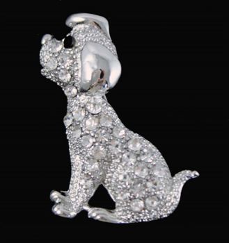 Venetti Diamante Dog Brooch (95p Each)