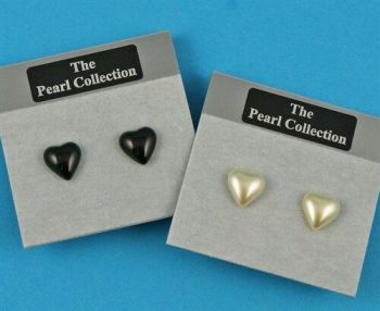 Pearl Heart Studs (21p Each)