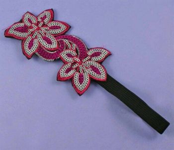 Sequined Flower Kylie Bands (35p Each)