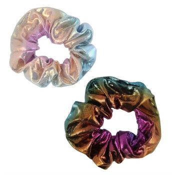 Assorted Metallic Multicolour Scrunchies  (30p Each)