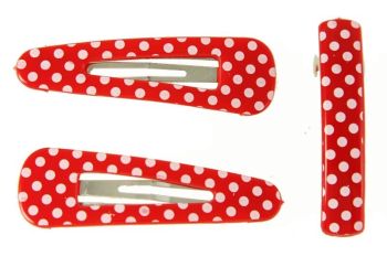 Assorted Polka Dot Hair Bendies and French Clip (30p per card)