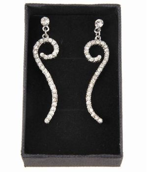 Diamante Drop Earrings (£1.20 per Boxed Pair)
