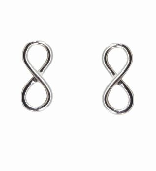 Silver Infinity Stud Earrings (£1.95 Each)