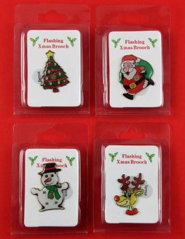 Flashing Christmas Brooches (Approx 50p Each)