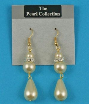 Pearl & Diamante Drop Earrings (59p Each)