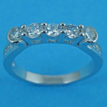 Silver Clear CZ Ring 