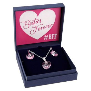 Best Friend Heart Pendant & Earring Set Gift Offer (£2.20 Each)