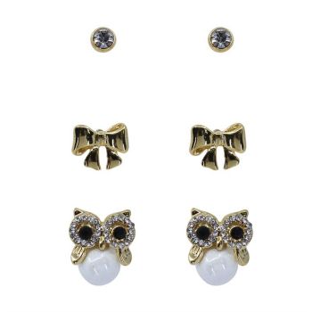 Diamante Owl Earrings Set (£1.20 Each)