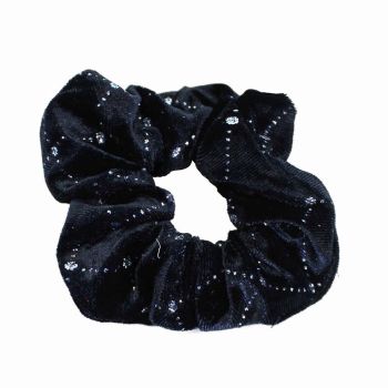 Black Velvet And Glitter Scrunchies  (30p each)