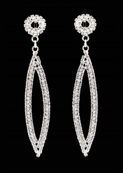 Venetti Diamante Clip-On Drop Earrings (£1.65 Per Pair)