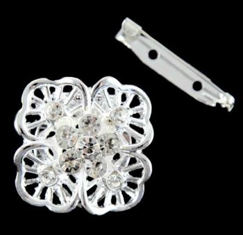 Venetti Diamante Flower Scarf Clips (65p Each)