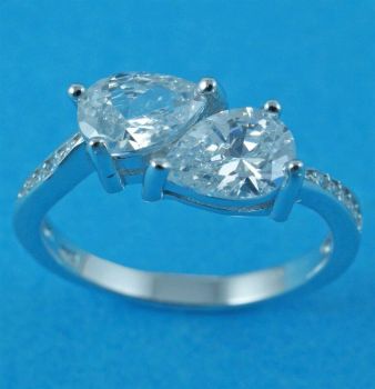 Silver Clear CZ Ring