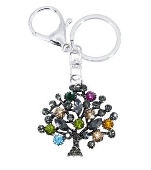 Diamante Tree Of Life Keyring/Bag Charm (£1.60 Each)