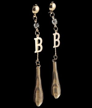 'B' Initial Earrings (30p Pair)
