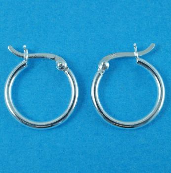Silver Plain Hoop Earrings (£4.40 Each)