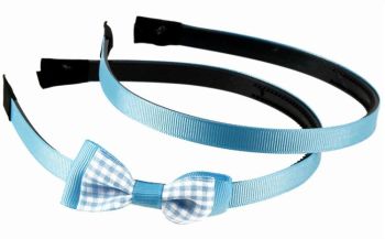 Gingham Bow Alice Band Set (Approx 21p Each)