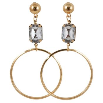 Venetti Diamante Hoop Pierced Drop Earrings (95p Per Pair)