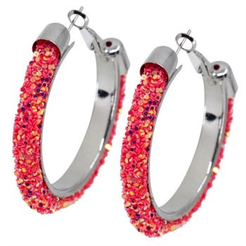 Glitter Pierced Hoop Earrings (55p Per Pair)