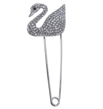 Venetti Diamante Swan Safety-pin Brooch (£1.20 Each)