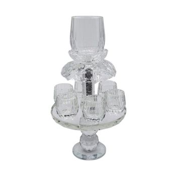 Glass Wine Fountain And Glasses Set