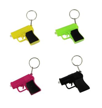 Assorted LED Pistol Gun Keyrings