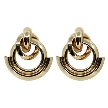 Interlinked Pierced Drop Hoops Earrings (£1.20 per pair)