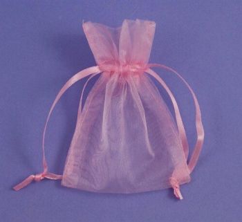 Small Pink Organza Bags