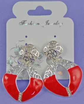 Assorted Enamelled Clip-on Drop Earrings (95p Each)