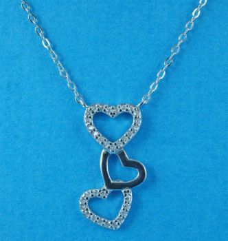 Silver Clear CZ Necklace