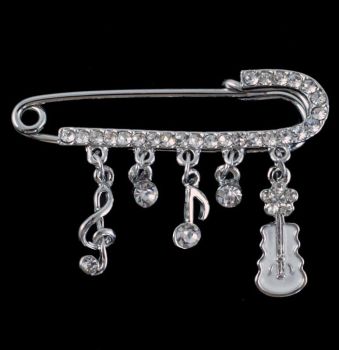 Venetti Diamante Musical Pin Brooch (£1.30 Each)