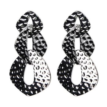 Venetti Textured Interlinked Pierced Drop Earrings (£0.80 per pair)