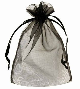 Extra Large Black Organza Bags