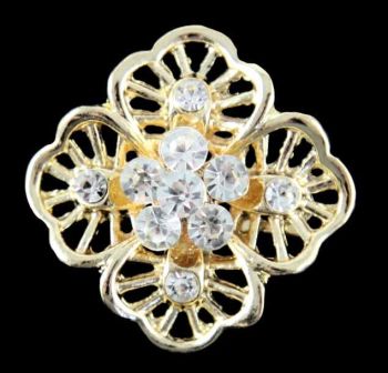 Venetti Diamante Flower Brooches (55p Each)
