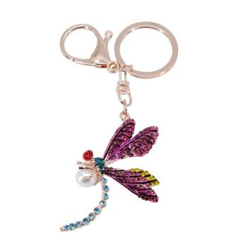 Diamante & Pearl Dragonfly Keyring/Bag Charm (£1.60 Each)