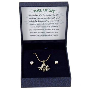 Tree of Life Pendant & Stud Earrings Set Gift Offer (£2.70 Each)