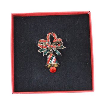 Boxed Christmas Bell Brooch (£1.75 Each)