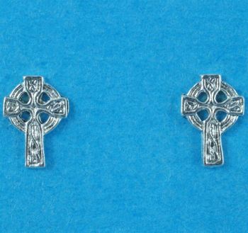 Silver Celtic Cross Stud Earrings (£1.70 Each)
