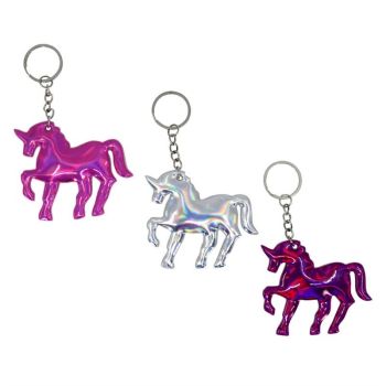 Assorted Metallic Unicorn Keyrings (30p Each)