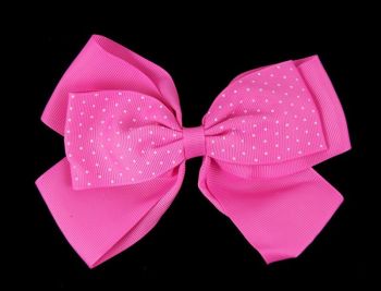 Large Pink Polka-Dot Bow Concords (45p Each)