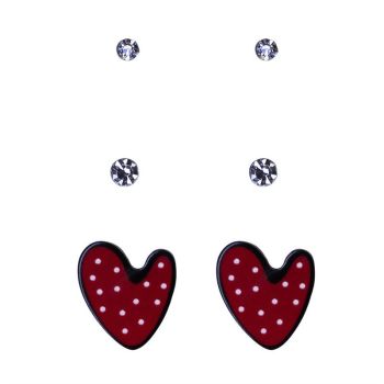 Diamante Hearts Earrings Set (30p Per Set)