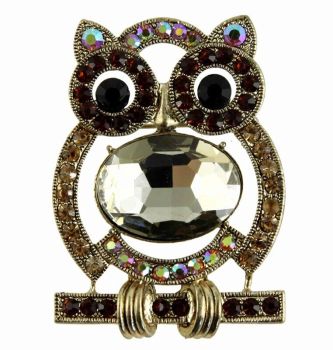 Venetti Diamante Owl Brooch (£2.20 Each)