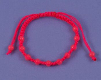 Neon Bead & Cord Bracelet (30p each)