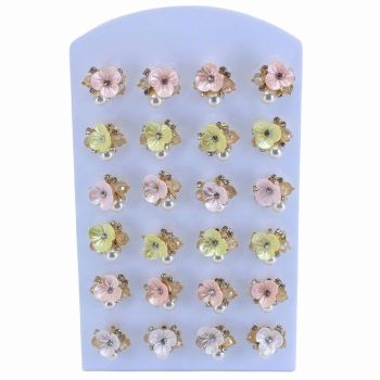 Assorted Floral Pierced Earrings (55p per Pair)