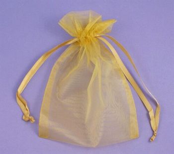 Extra Large Gold Organza Bags