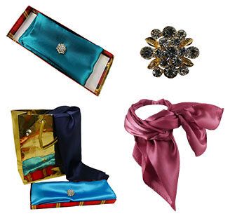 Mother's Day Offer- Scarf & Brooch (£1.35 Each + FREE Gift Bag)