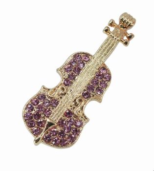 Venetti Diamante Violin Brooch (£1.20 Each)