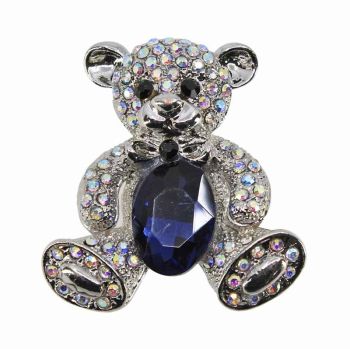 Venetti Diamante Teddy Bear Brooch 