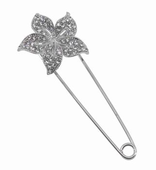 Venetti Diamante Flower Safety Pin Brooch (£1.20 Each)